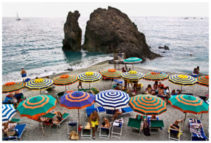 Colorful umbrellas on