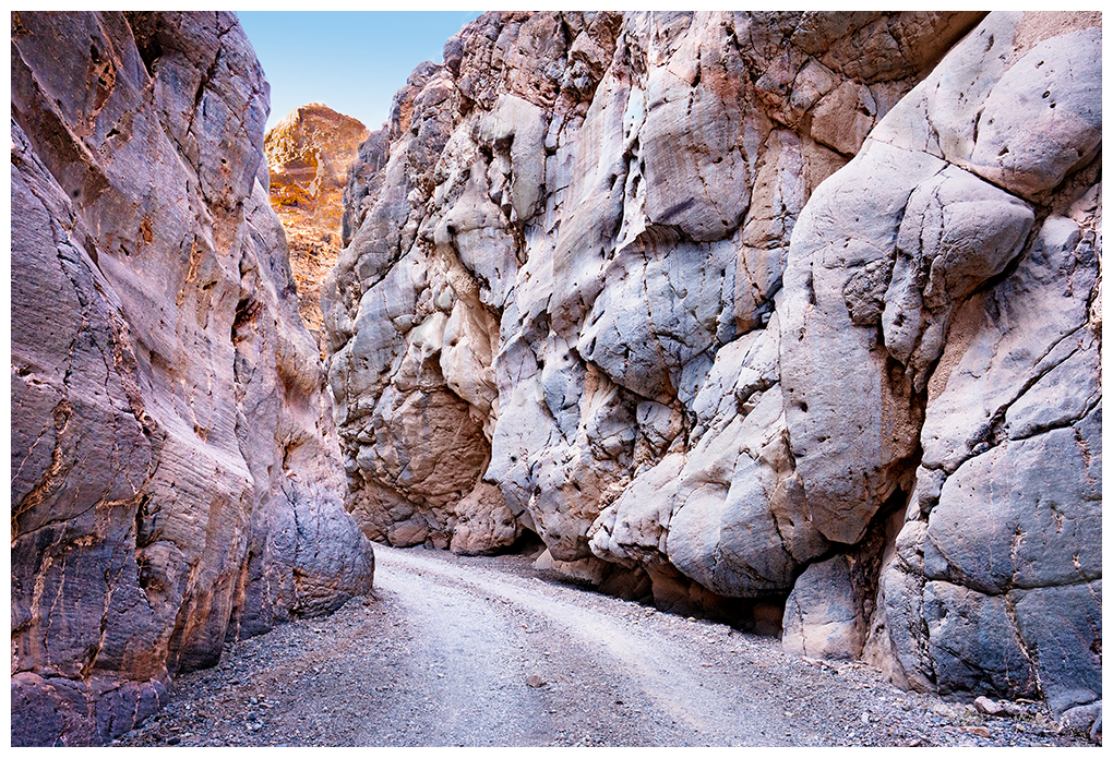 Titus Canyon in Death Valley.  The faces in the canyon walls seem to form a group having a meeting.