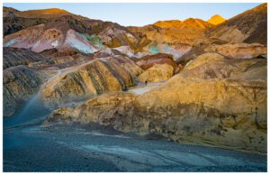 Death Valley at the Artists Palette near sunset.