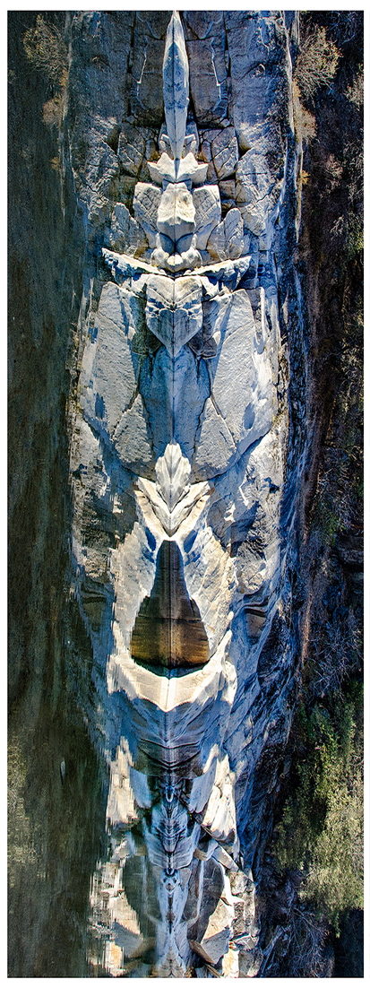 River Totem Bb copy Rocks and Reflections turned sideways to make a totem figure